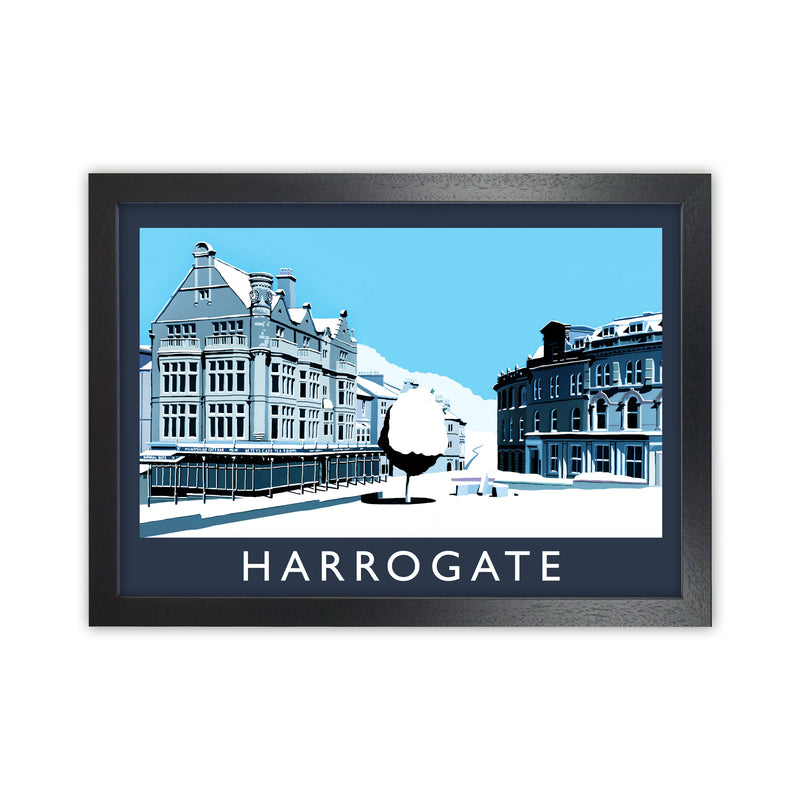 Harrogate Travel Art Print by Richard O'Neill, Framed Wall Art Black Grain