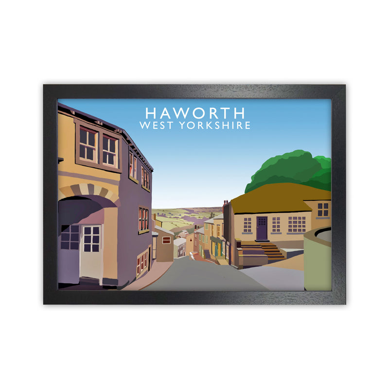 Haworth West Yorkshire Framed Digital Art Print by Richard O'Neill Black Grain