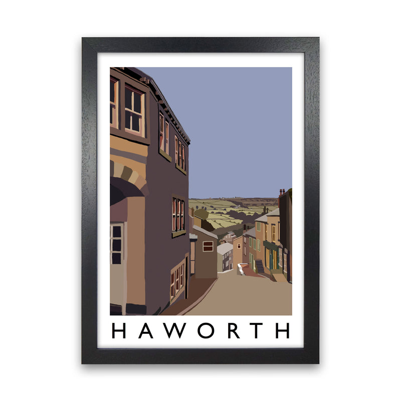 Haworth Travel Art Print by Richard O'Neill, Framed Wall Art Black Grain