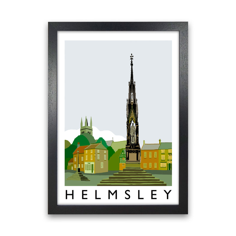 Helmsley Travel Art Print by Richard O'Neill, Framed Wall Art Black Grain