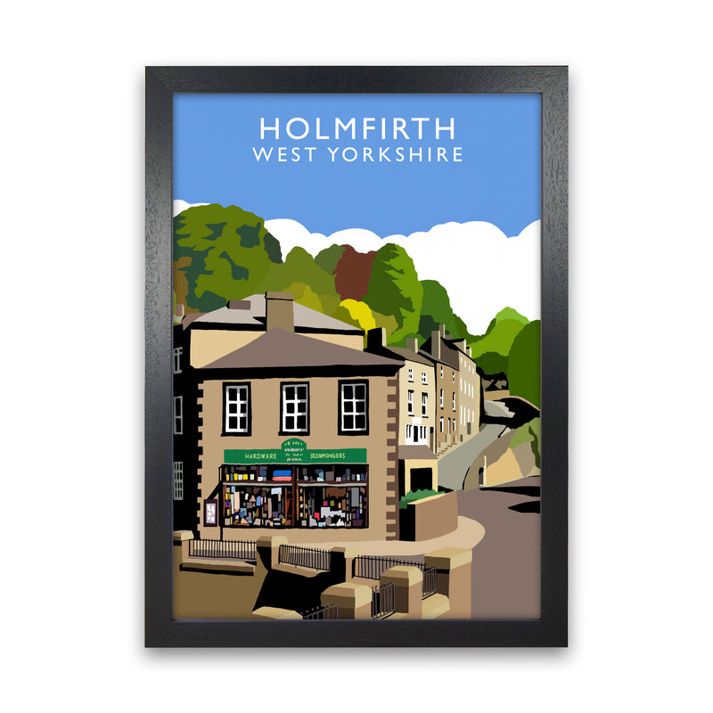 Holmfirth West Yorkshire Travel Art Print by Richard O'Neill Black Grain