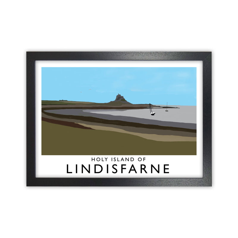 Holy Island of Lindisfarne Art Print by Richard O'Neill Black Grain