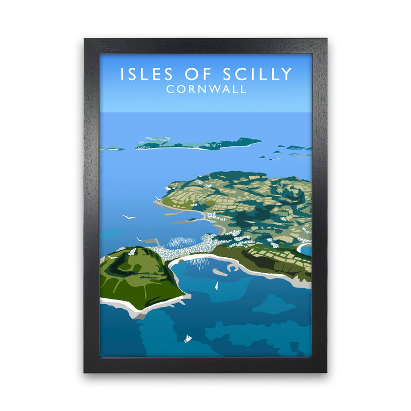 Isles of Scilly Cornwall Art Print by Richard O'Neill Black Grain