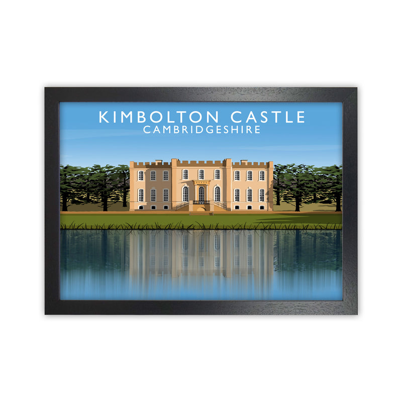 Kimbolton Castle Cambridgeshire Travel Art Print by Richard O'Neill Black Grain