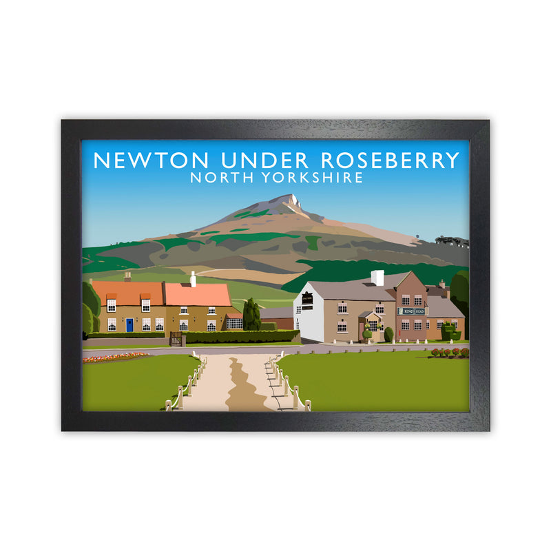 Newton Under Roseberry North Yorkshire Digital Art Print by Richard O'Neill Black Grain