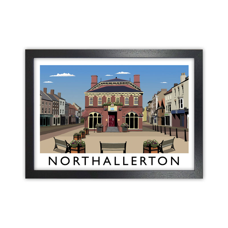 Northallerton Framed Digital Art Print by Richard O'Neill Black Grain