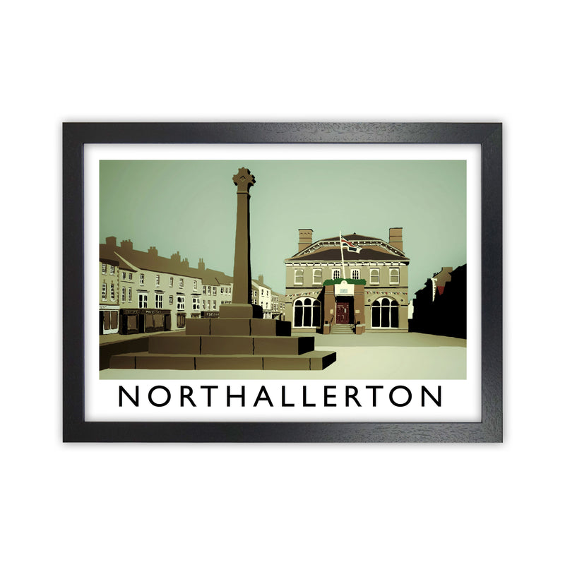 Northallerton Framed Digital Art Print by Richard O'Neill Black Grain