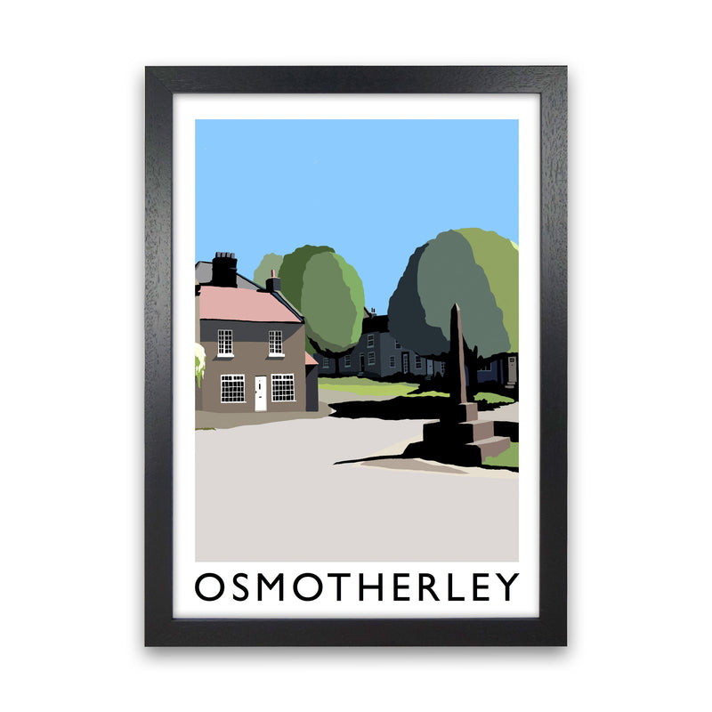 Osmotherley Travel Art Print by Richard O'Neill, Framed Wall Art Black Grain