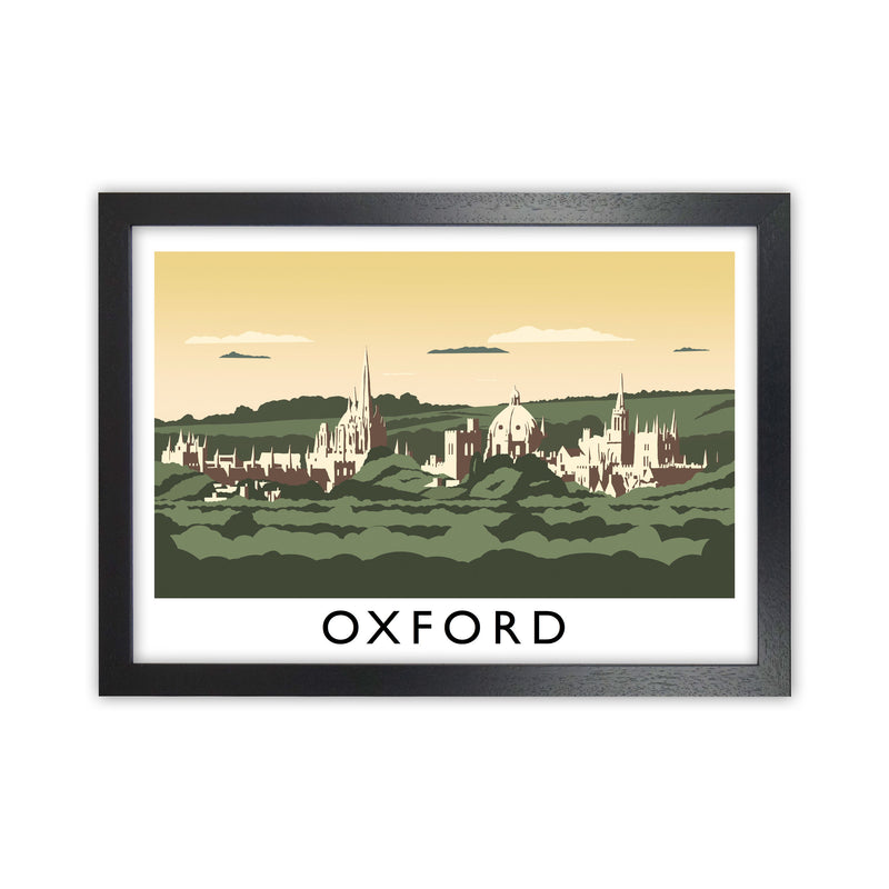 Oxford Art Print by Richard O'Neill, Framed Wall Art Black Grain