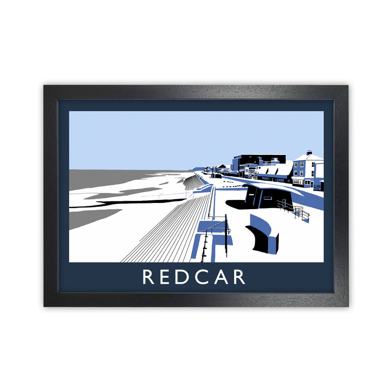 Redcar Framed Digital Art Print by Richard O'Neill, Framed Wall Art Black Grain