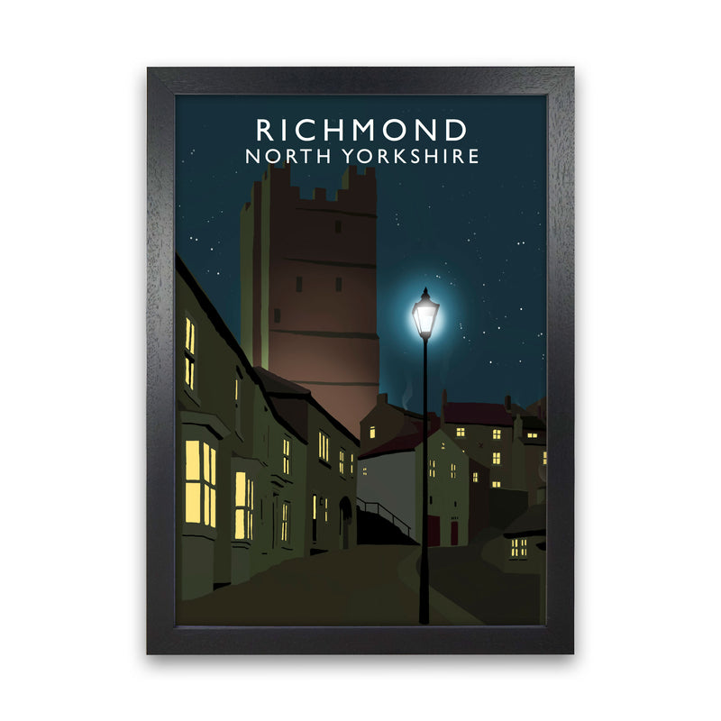 Richmond North Yorkshire Travel Art Print by Richard O'Neill Black Grain
