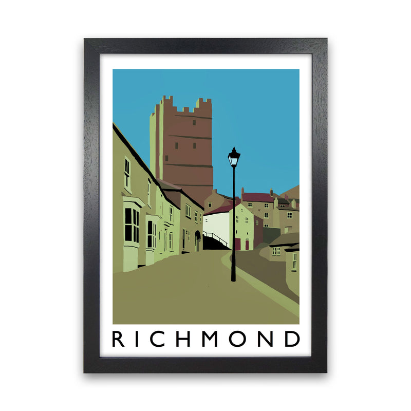 Richmond Travel Art Print by Richard O'Neill, Framed Wall Art Black Grain