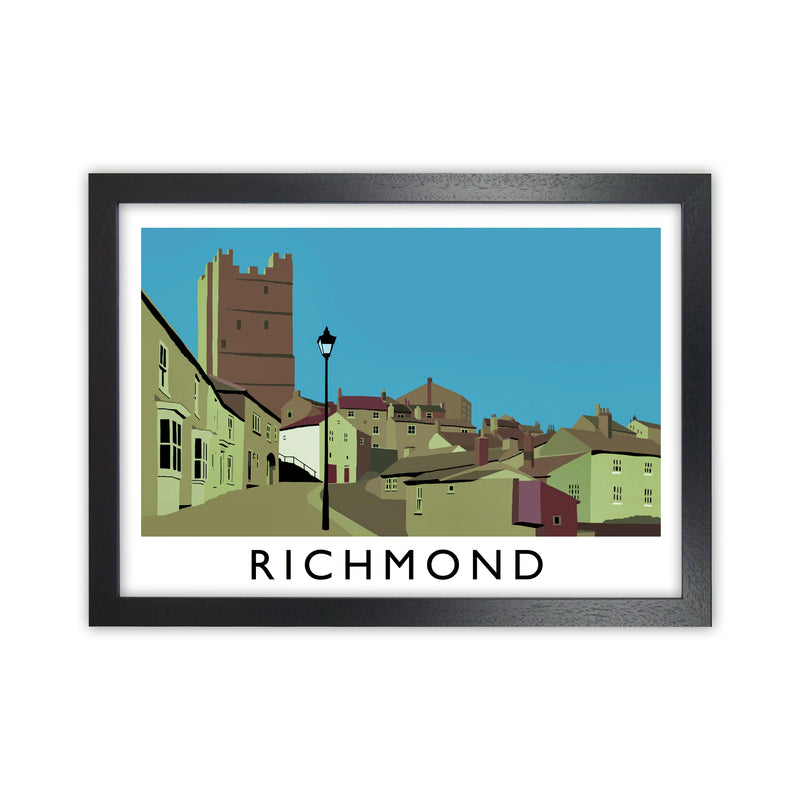 Richmond Travel Art Print by Richard O'Neill, Framed Wall Art Black Grain