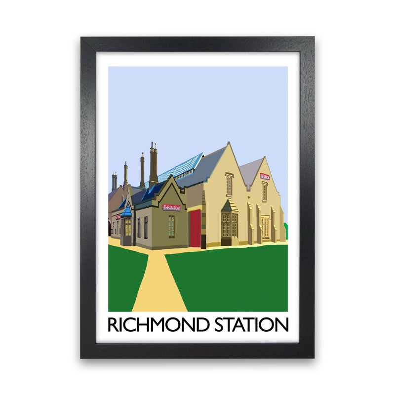 Richmond Station Digital Art Print by Richard O'Neill, Framed Wall Art Black Grain