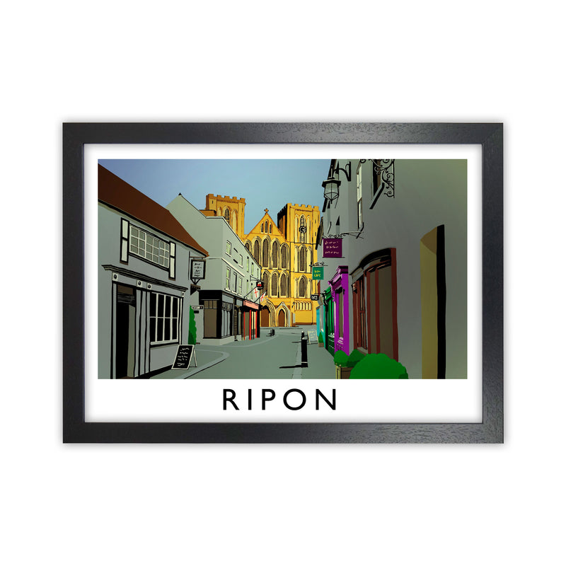 Ripon Framed Digital Art Print by Richard O'Neill, Framed Wall Art Black Grain