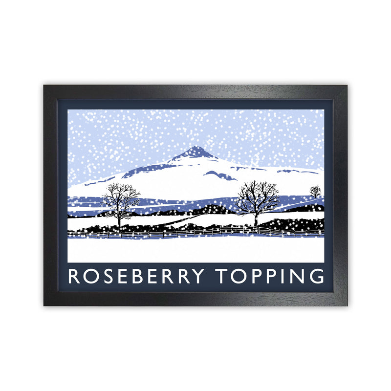 Roseberry Topping Digital Art Print by Richard O'Neill, Framed Wall Art Black Grain