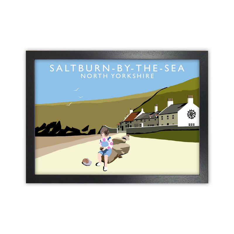 Saltburn-By-The-Sea North Yorkshire Travel Art Print by Richard O'Neill Black Grain