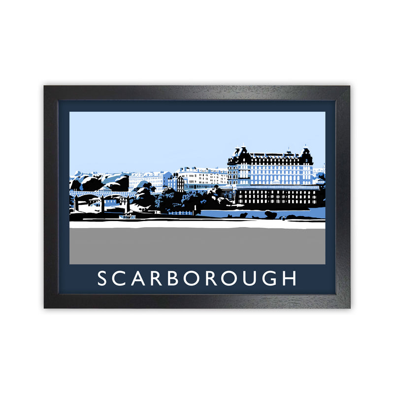 Scarborough Travel Art Print by Richard O'Neill, Framed Wall Art Black Grain