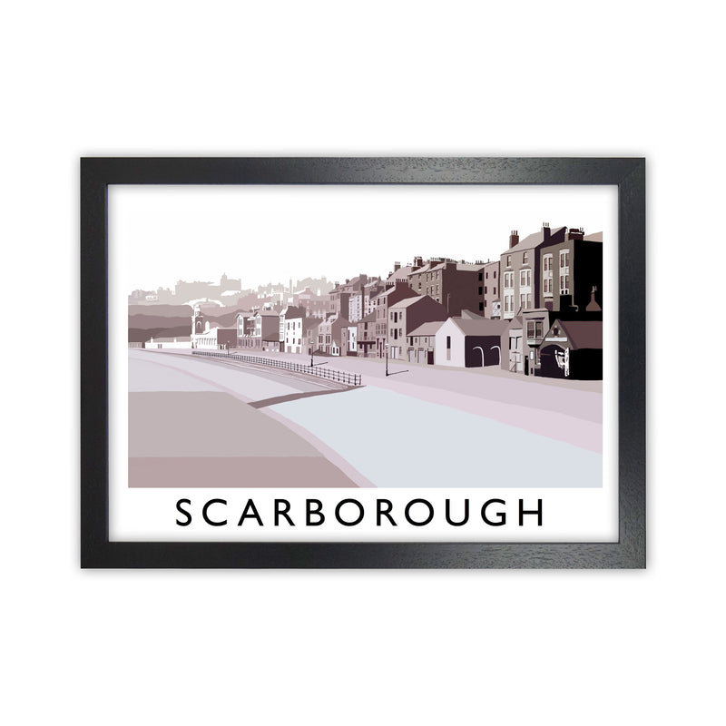 Scarborough Travel Art Print by Richard O'Neill, Framed Wall Art Black Grain