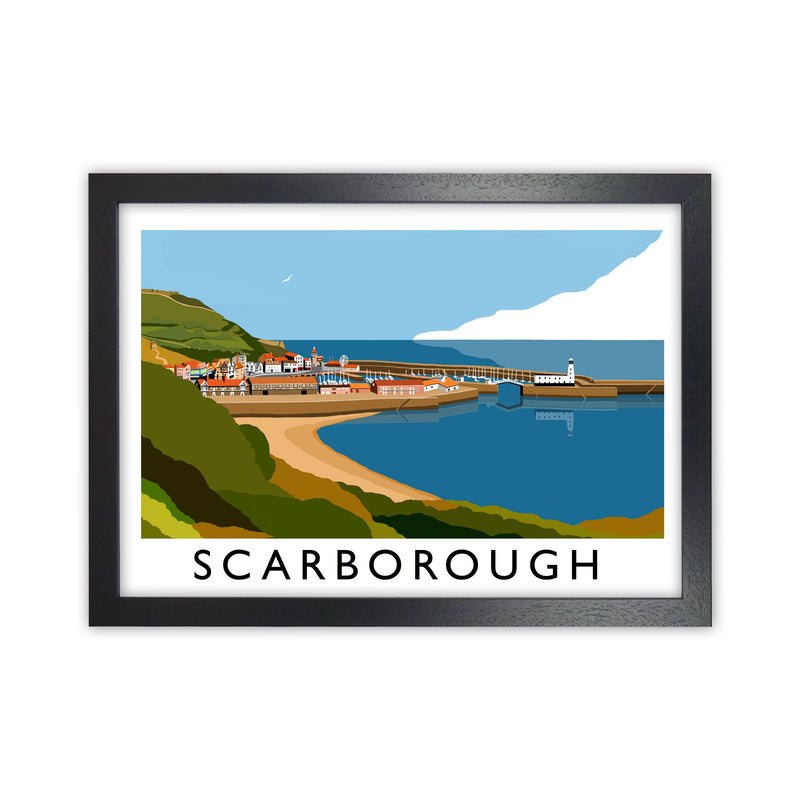 Scarborough Art Print by Richard O'Neill, Framed Wall Art Black Grain