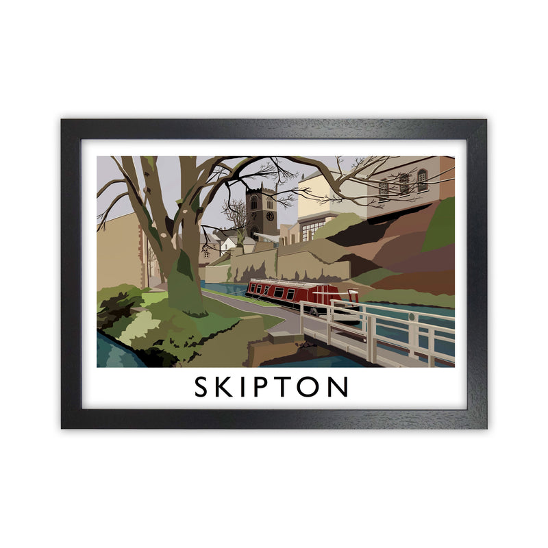 Skipton, North Yorkshire Travel Art Print by Richard O'Neill Black Grain