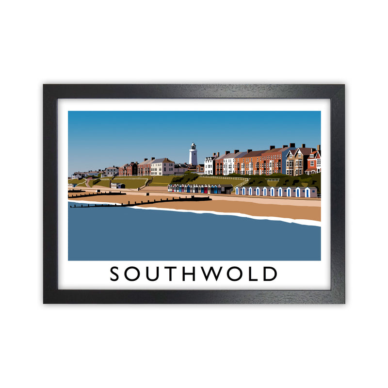 Southwold Framed Digital Art Print by Richard O'Neill Black Grain