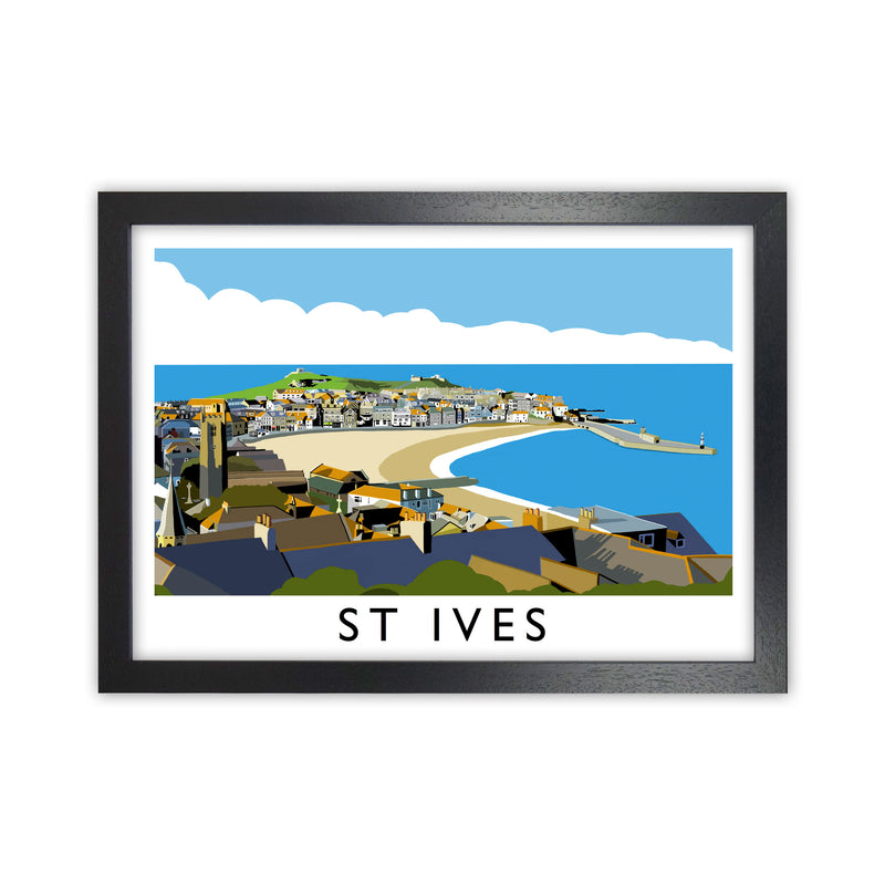 St Ives Art Print by Richard O'Neill, Framed Wall Art Black Grain