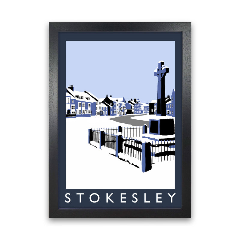 Stokesley In Snow Portrait by Richard O'Neill Black Grain