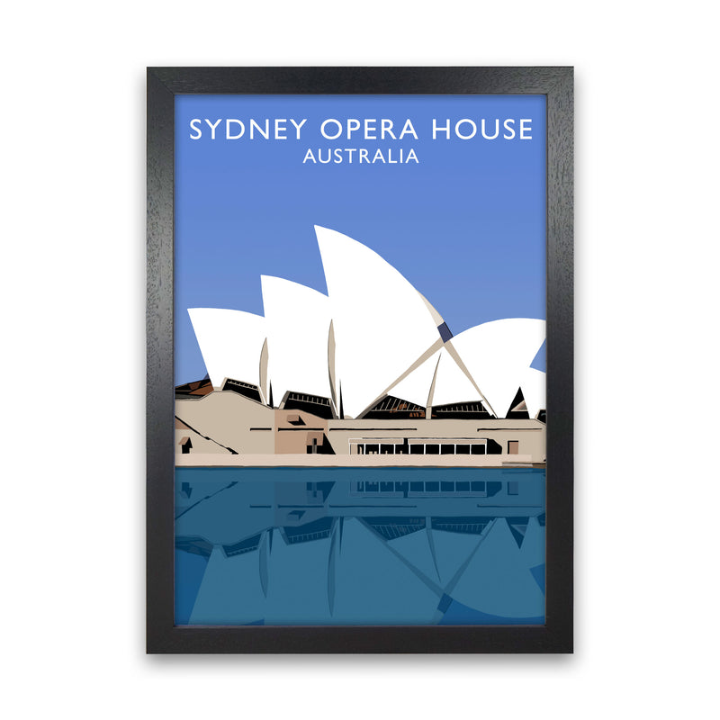 Sydney Opera House Australia Digital Art Print by Richard O'Neill Black Grain
