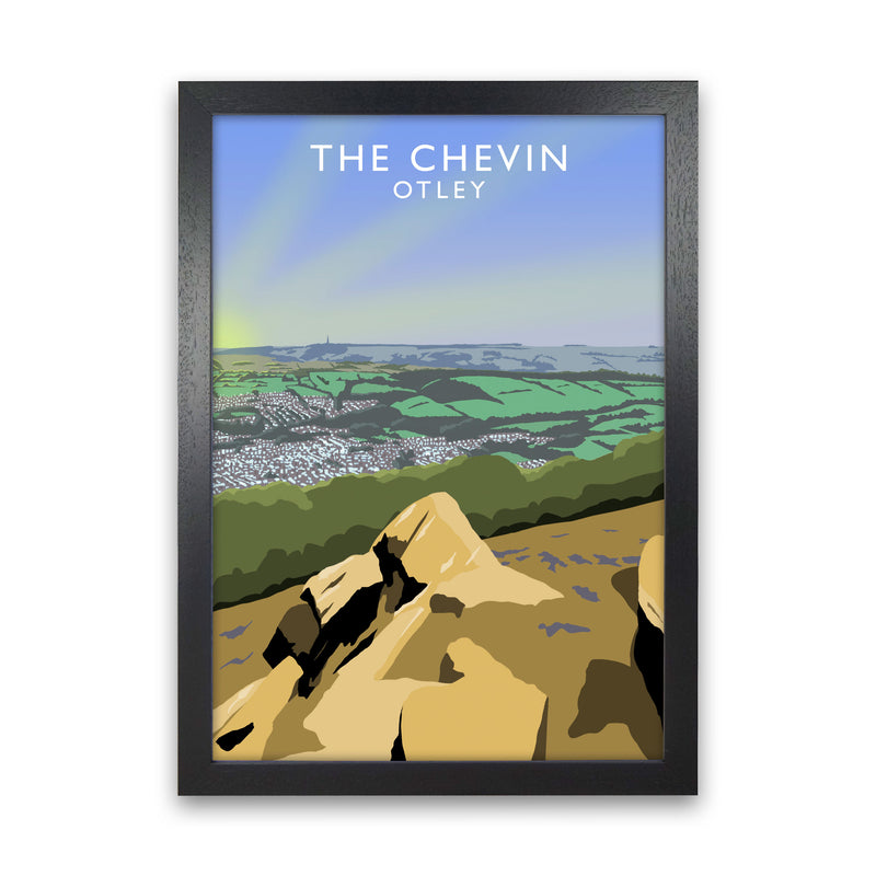 The Chevin Otley Art Print by Richard O'Neill, Framed Wall Art Black Grain