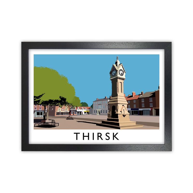 Thirsk Framed Digital Art Print by Richard O'Neill, Framed Wall Art Black Grain