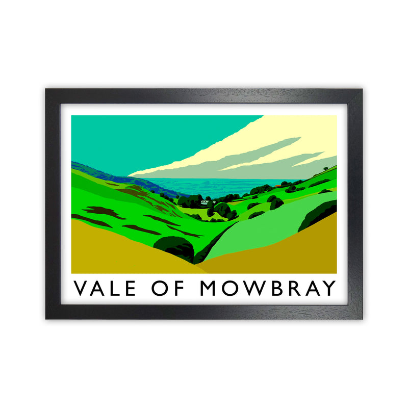 Vale of Mowbray Travel Art Print by Richard O'Neill, Framed Wall Art Black Grain