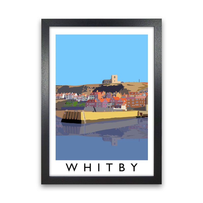 Whitby Art Print by Richard O'Neill, Framed Wall Art Black Grain