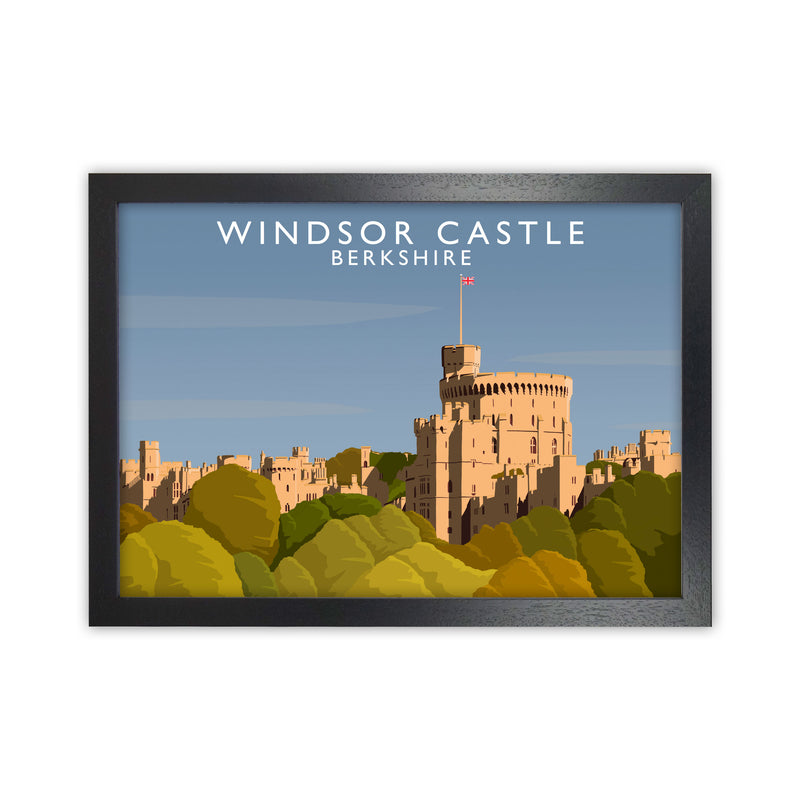Windsor Castle Berkshire Travel Art Print by Richard O'Neill Black Grain