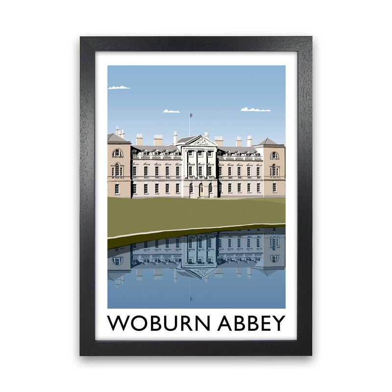 Woburn Abbey Travel Art Print by Richard O'Neill, Framed Wall Art Black Grain
