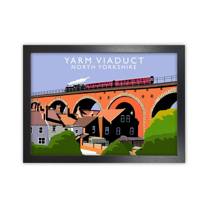Yarm Viaduct North Yorkshire Travel Art Print by Richard O'Neill Black Grain