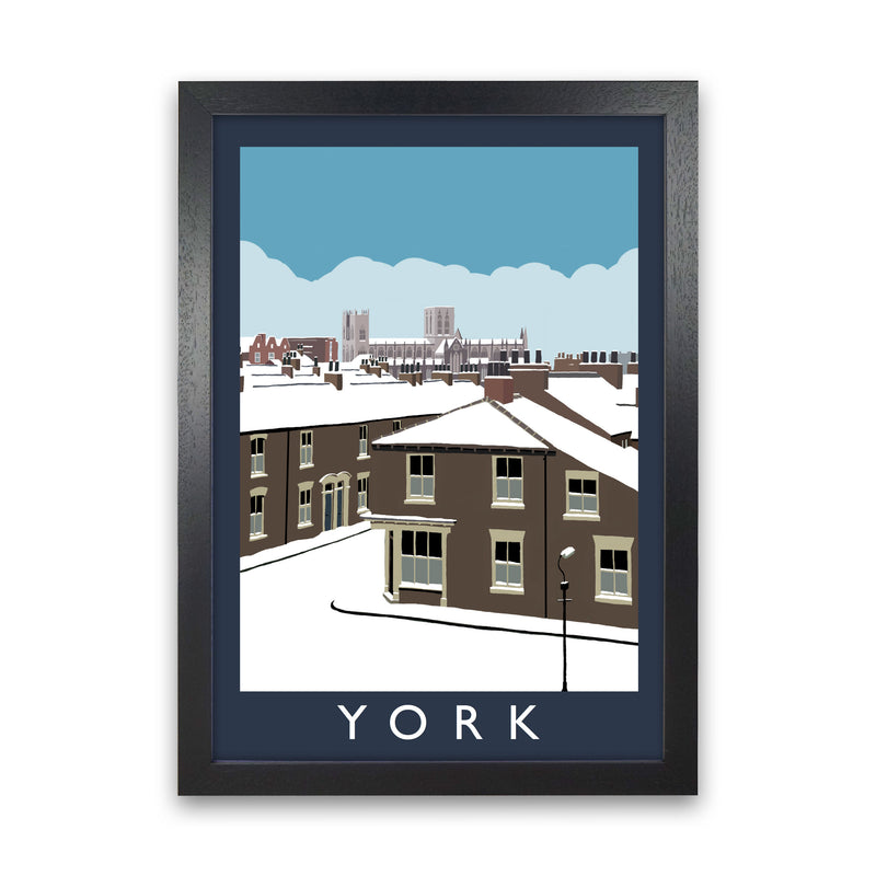 York Digital Art Print by Richard O'Neill, Framed Wall Art Black Grain
