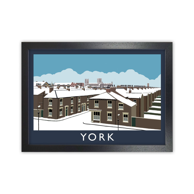 York Travel Art Print by Richard O'Neill, Framed Wall Art Black Grain