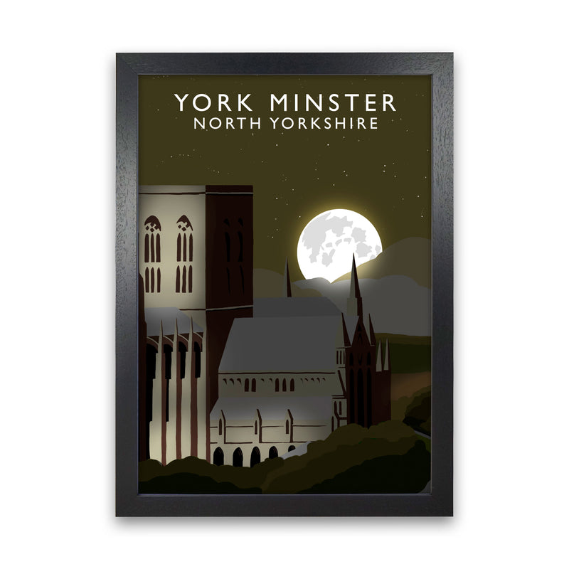 York Minster Travel Art Print by Richard O'Neill, Framed Wall Art Black Grain