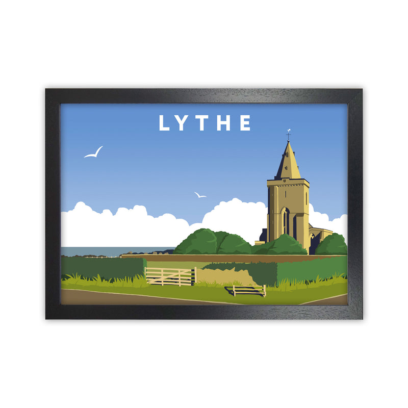 Lythe Framed Digital Art Print by Richard O'Neill Black Grain