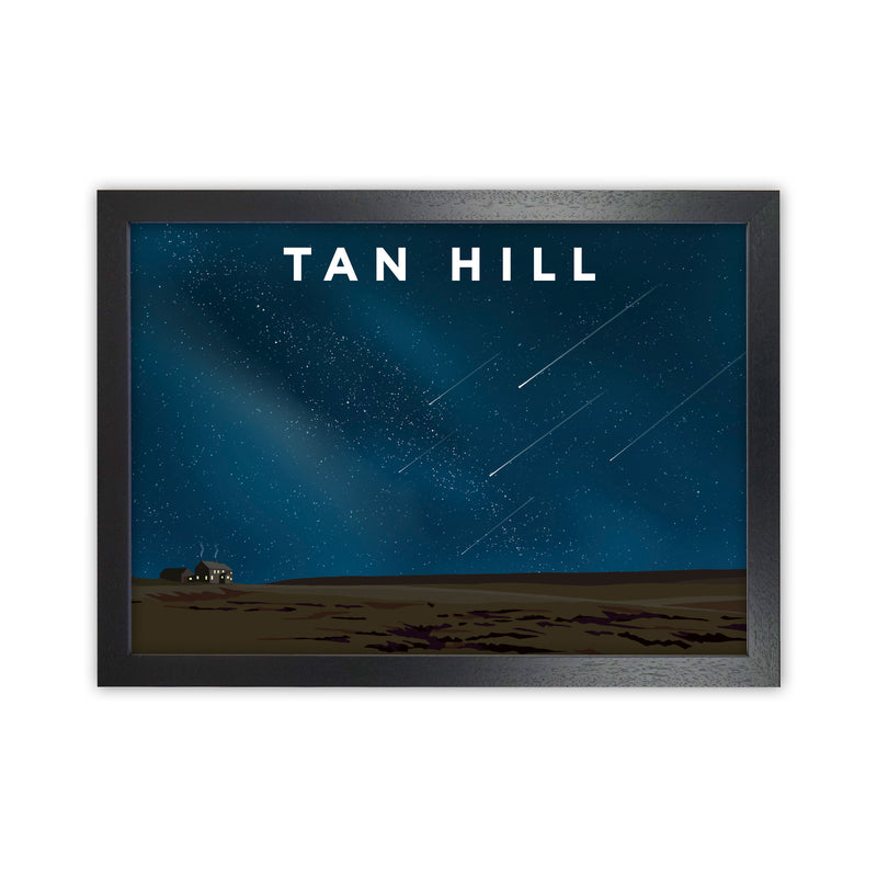 Tan Hill Travel Art Print by Richard O'Neill, Framed Wall Art Black Grain
