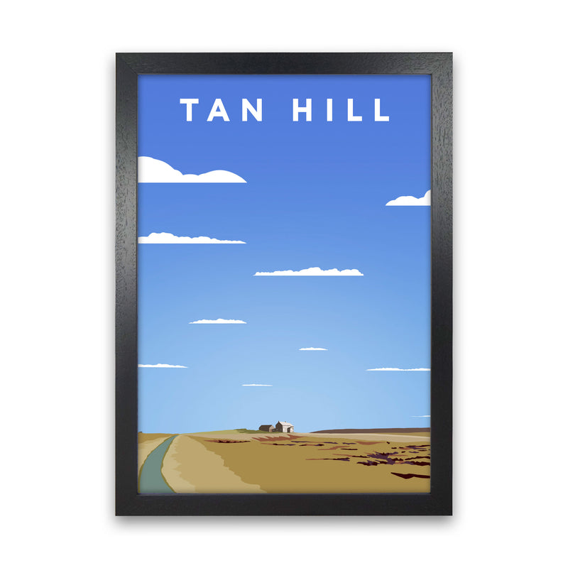 Tan Hill Travel Art Print by Richard O'Neill, Framed Wall Art Black Grain