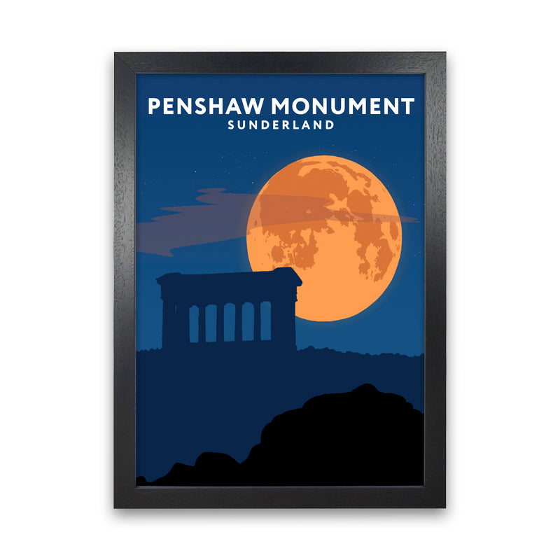 Penshaw Monument Night Portrait by Richard O'Neill Black Grain