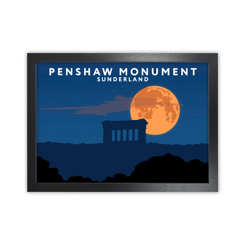 Penshaw Monument Night by Richard O'Neill Black Grain