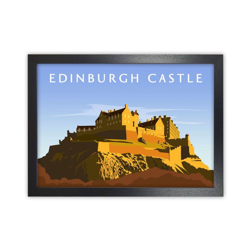 Edinburgh Castle Art Print by Richard O'Neill Black Grain