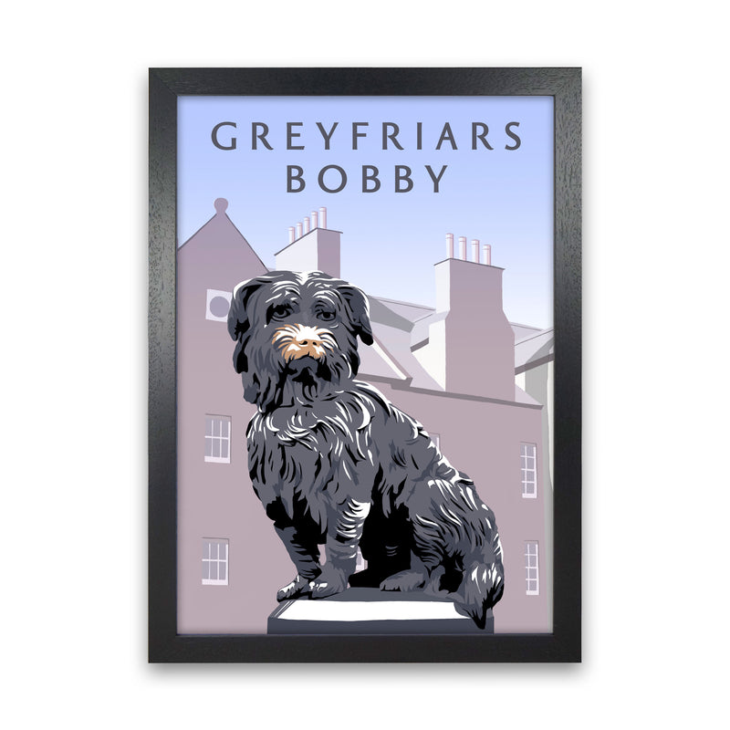 Greyfriars Bobby Portrait by Richard O'Neill Black Grain