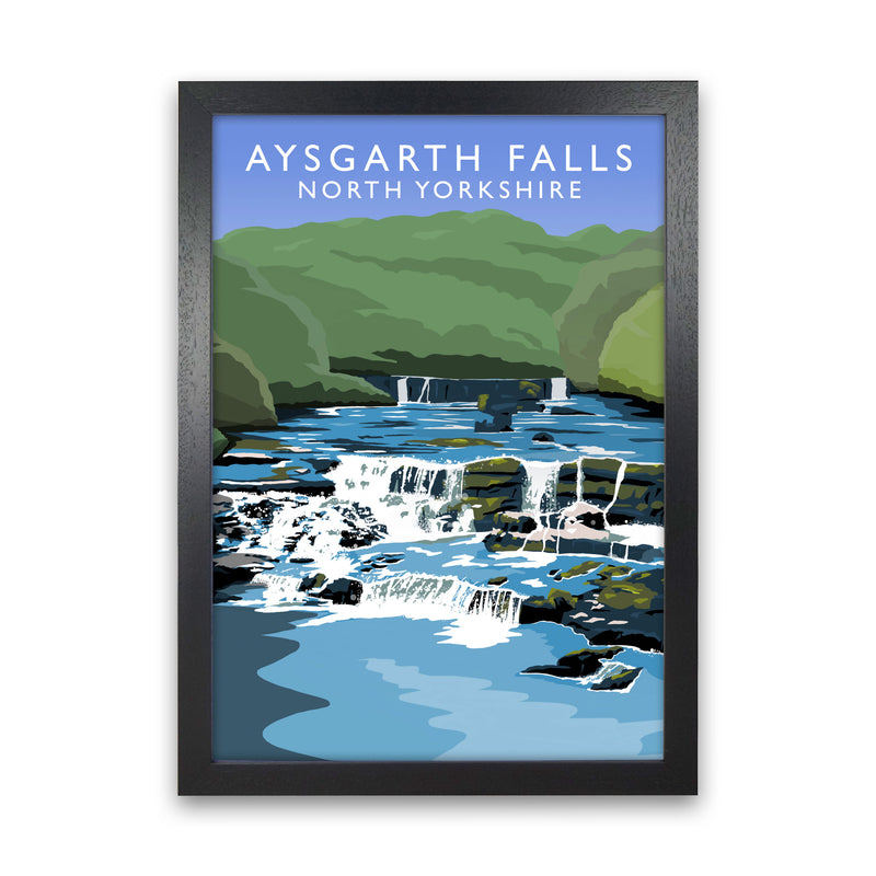 Aysgarth Falls Portrait by Richard O'Neill Black Grain