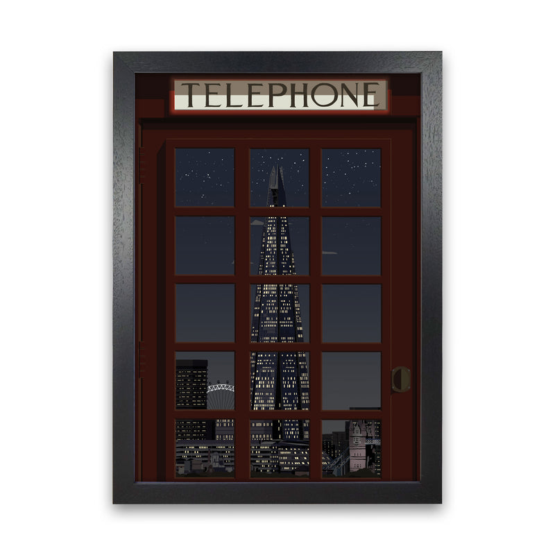 London Telephone Box 16 by Richard O'Neill Black Grain