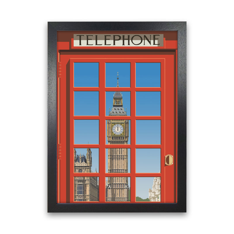 London Telephone Box 2 by Richard O'Neill Black Grain