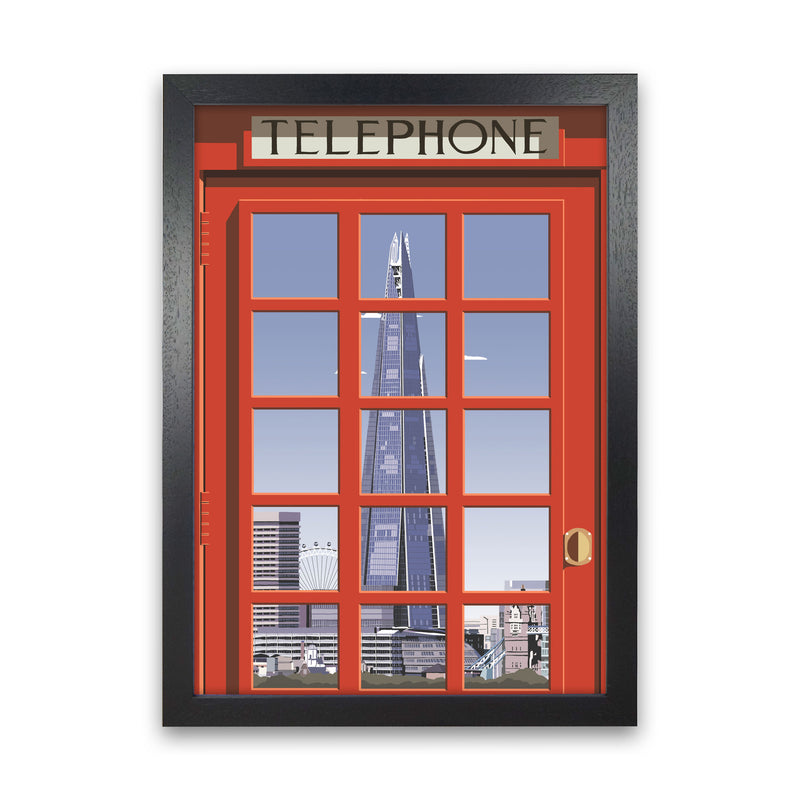 London Telephone Box 4 by Richard O'Neill Black Grain